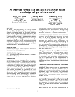 An interface for targeted collection of common sense knowledge