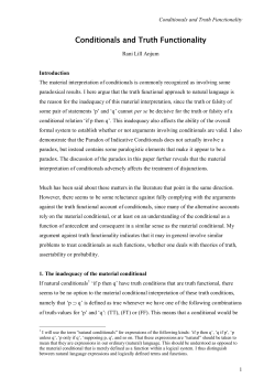 The Problem With a Truth Functional Account of