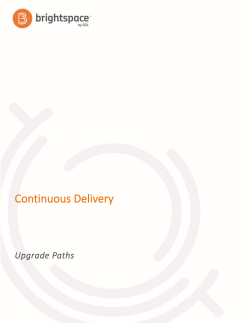 Continuous Delivery - Brightspace Community