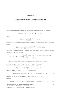Distributions of Order Statistics