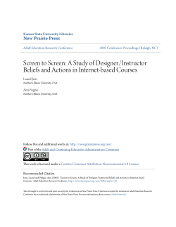 Screen to Screen: A Study of Designer/Instructor Beliefs and Actions