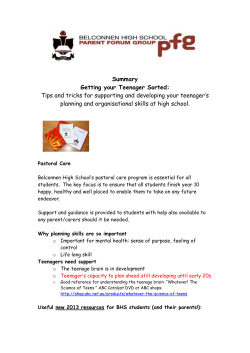 Getting Your Teenager Sorted