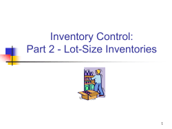 Inventory Control