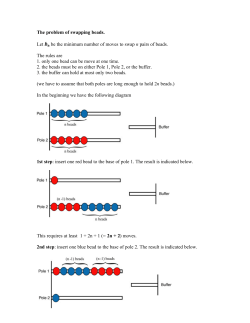 The problem of swapping beads. Let bn be the minimum number of