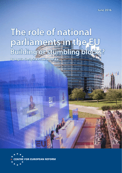 The role of national parliaments in the EU