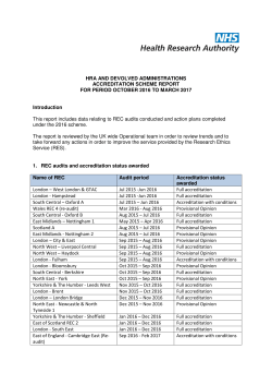 HRA AND DEVOLVED ADMINISTRATIONS ACCREDITATION
