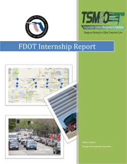 Internship report - National Center for Transportation System