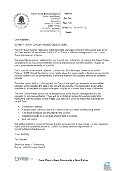 Directorate Letterhead - Surrey Heath Borough Council