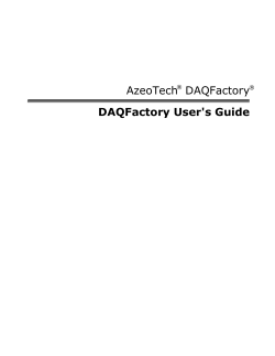 DAQFactory User`s Guide AzeoTech DAQFactory