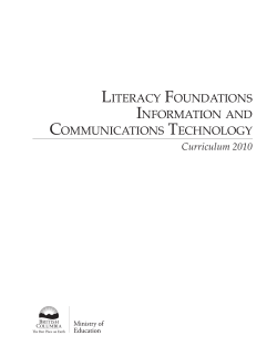 Literacy Foundations Information and Communications Technology
