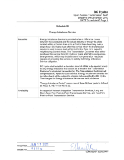 Schedule 06: Energy Imbalance Service