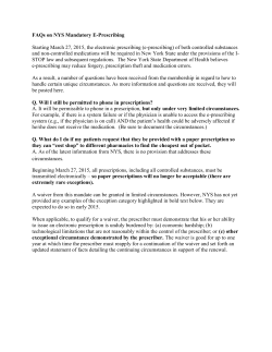 FAQs on NYS Mandatory E-Prescribing