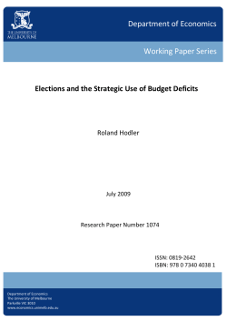 Elections and the Strategic Use of Budget Deficits