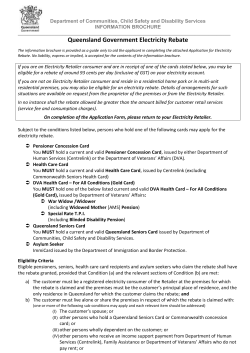 Electricity Rebate Form - 500 - Department of Communities, Child