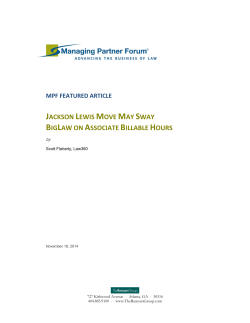 jackson lewis move may sway biglaw on associate billable hours