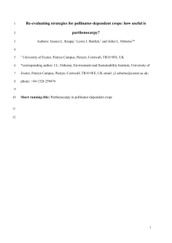 Knapp et al Re-evaluating strategies for pollinator dependent crops