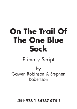 On The Trail Of The One Blue Sock