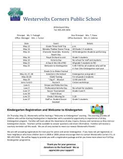May/ June Newsletter - Whiteoaks Public School