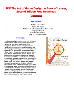 PDF The Art of Game Design: A Book of Lenses