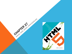 Chapter 1 - Introduction to Web Development using HTML 5 By
