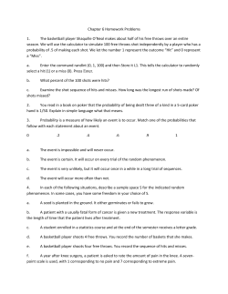 Chapter 6 Homework Problems 1. The basketball player Shaquille O