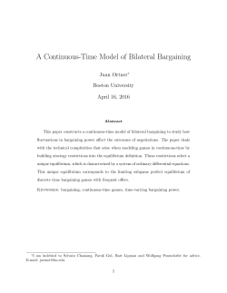 A Continuous-Time Model of Bilateral Bargaining