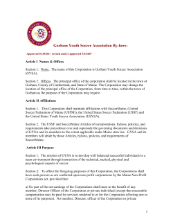 GYSA By-Laws - Gorham Youth Soccer Association