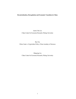 Decentralization, Development Strategy and Economic