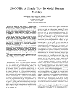 SMOOTH: A Simple Way To Model Human Mobility
