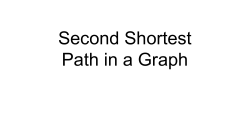 Second Shortest Path in a Graph