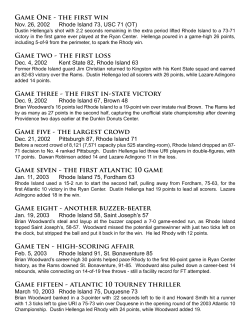 Game One - the first win Game two - the first loss Game three