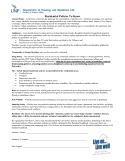 Policies to Know - University of North Florida