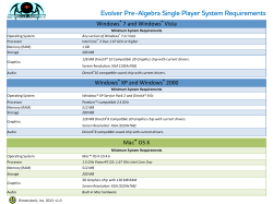 Evolver Pre-Algebra Single Player System