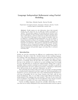 Language Independent Refinement using Partial Modeling