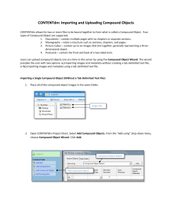Importing and Uploading Compound Objects