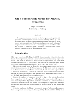 On a comparison result for Markov processes