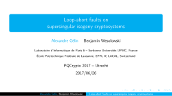 Loop-abort faults on supersingular isogeny cryptosystems