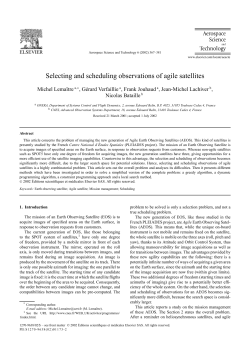 Selecting and scheduling observations of agile satellites