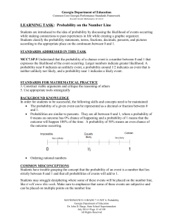 Probability on the Number Line