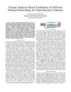 Formal Analysis Based Evaluation of Software Defined