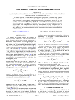 Complex networks in the Euclidean space of