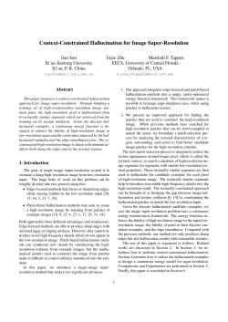 Context-Constrained Hallucination for Image Super