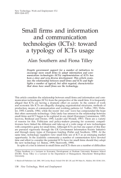 Small firms and information and communication