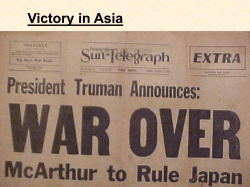 Objective: To examine the events leading to the end of the war.