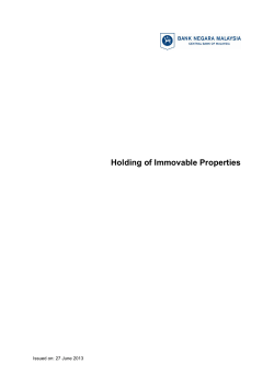 Holding of Immovable Properties