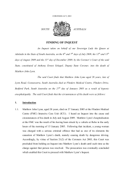 LYNN Matthew John - Courts Administration Authority