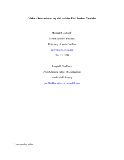 Offshore Remanufacturing with Variable Used Product Condition