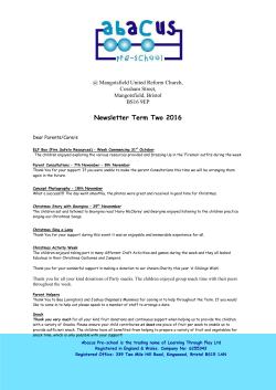 Mangotsfield Newsletter Term 2 2016 ( docx ) - Abacus Pre
