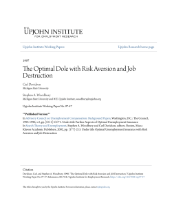 The Optimal Dole with Risk Aversion and Job