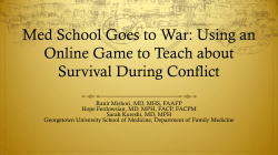 Using an Online Game to Teach about Survival During Conflict
